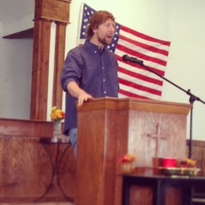 Preaching at Pine Hill Church